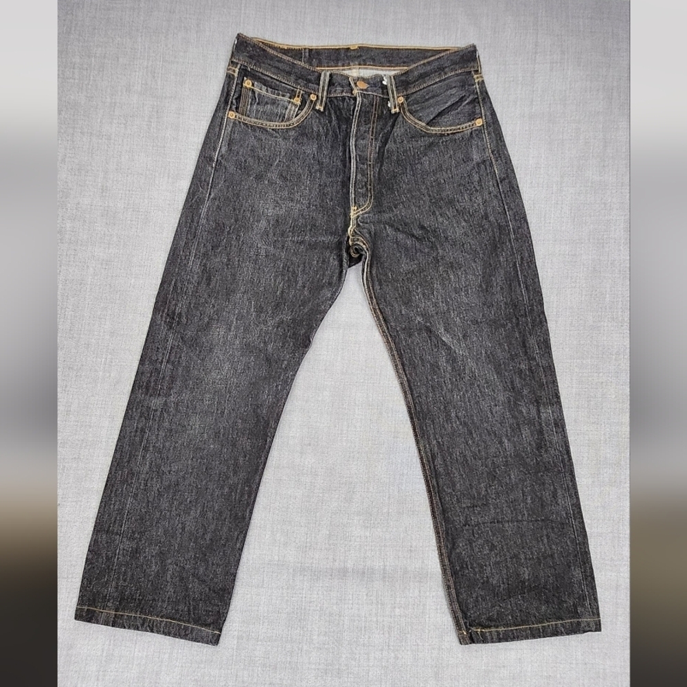Levis 501 XX Hemmed Charcoal Wash Denim Jeans. 100% Cotton. 32×25